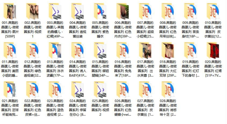 772、抖音微密圈 奔跑的晶骡儿 微密视频 图集打包下载