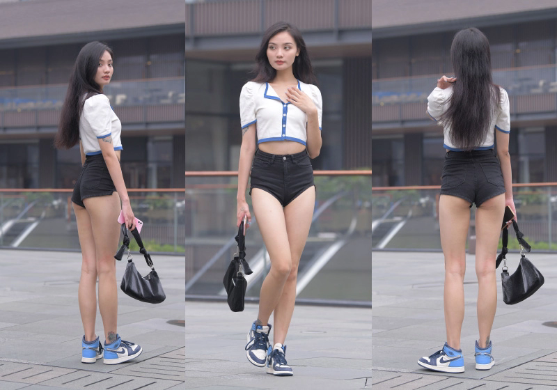 1034、[街拍]M941.黑色热裤美女[视频图片27.87G]